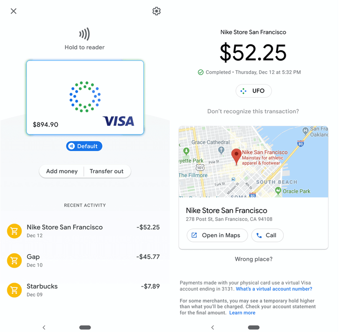 Apple, move over.  Google flashed a bank card for Google Pay
