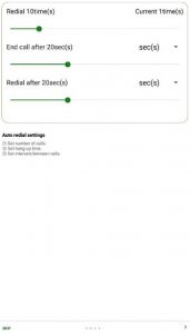 Auto redial settings 