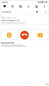 Auto redial settings 