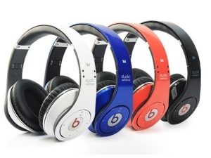 Different colors of headphones 
