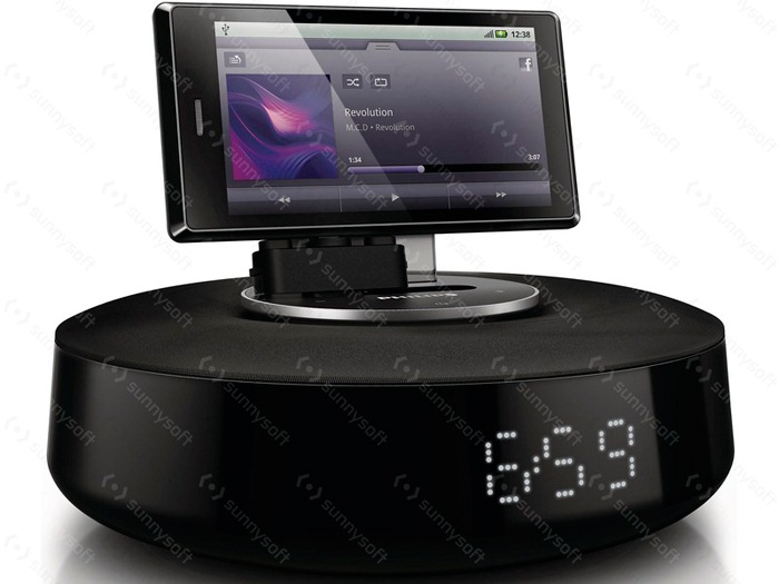 Docking station with charger and clock 