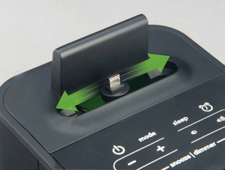 Docking station with relocatable USB port 