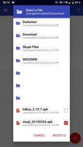 Folder with apk files 