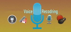 Voice recorder recording 