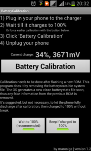 How to calibrate the battery to Android