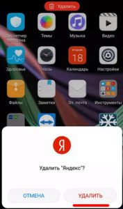 Delete Yandex 