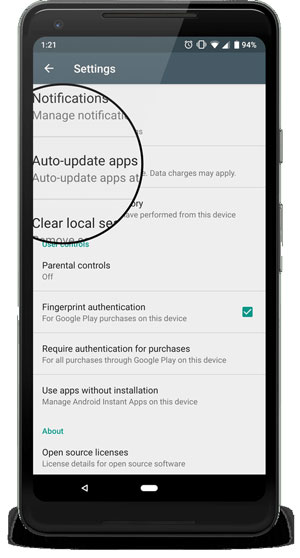 Auto-update apps 