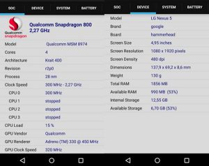 CPU-Z mobile version 