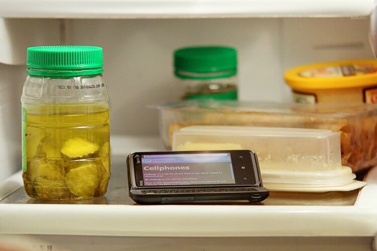 Is it possible to put the phone in the refrigerator and why do it