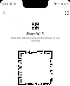 Share wi-fi via qr code 
