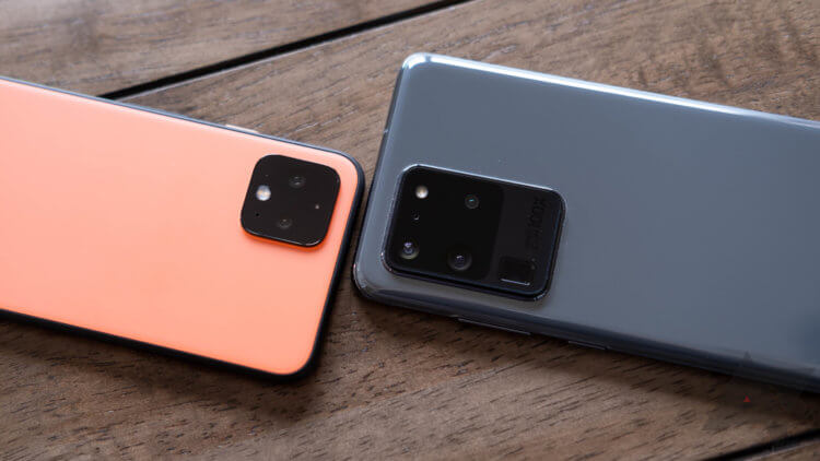 Pixel 4 and Galaxy S20  
