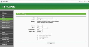 Router parameters 