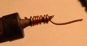 Soldering iron and copper wire 