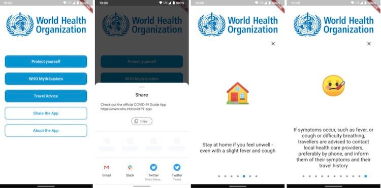 WHO has prepared an app for the prevention of coronavirus.