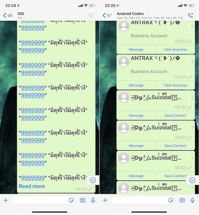 Death Messages on WhatsApp 